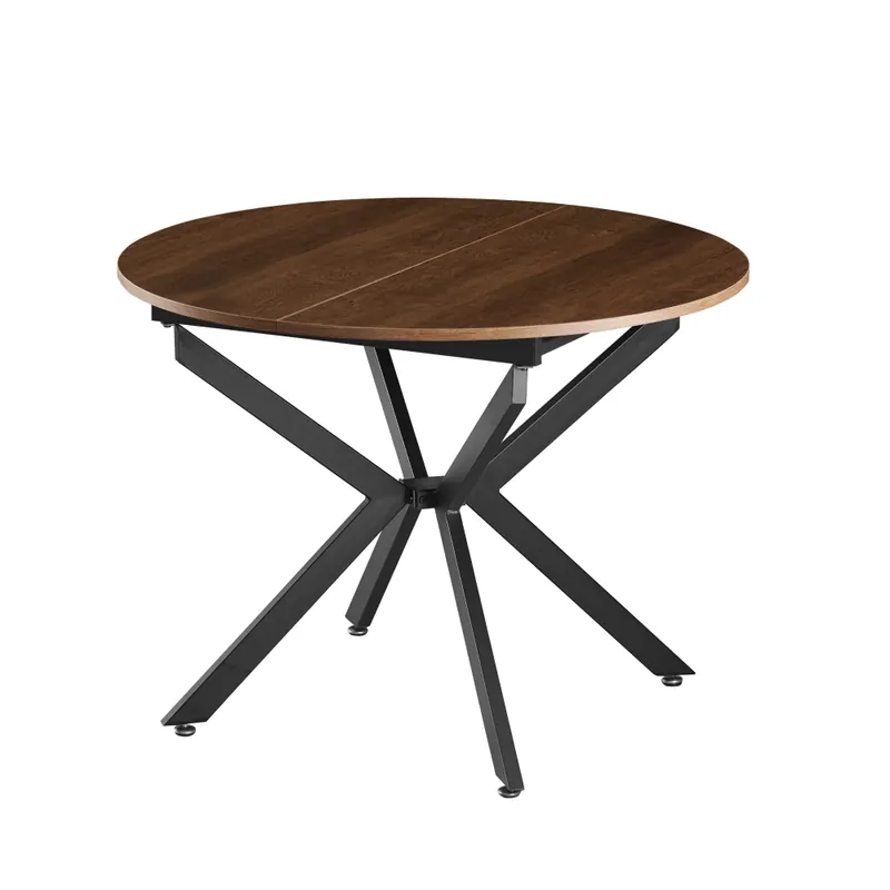 Akční Cena Jídelní rozkládací stůl, dub tmavý/černá, 100x100-140x75 cm, ABERO TYP 1 P1, poškozené zboží