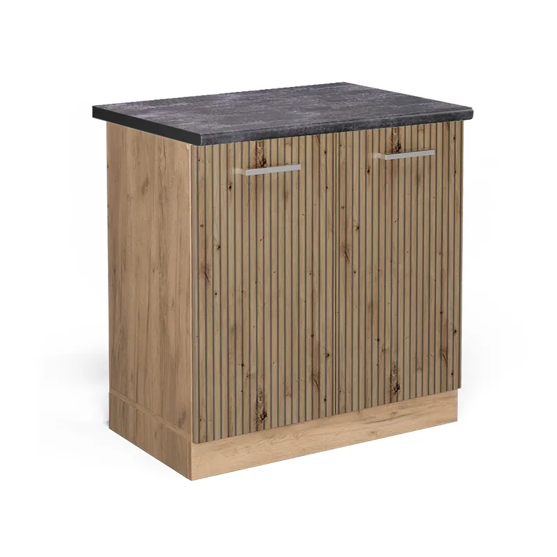 Finální Výprodej Skříňka pod dřez R-Line Řemeslný dub 80 cm , PD Antracit Vicco