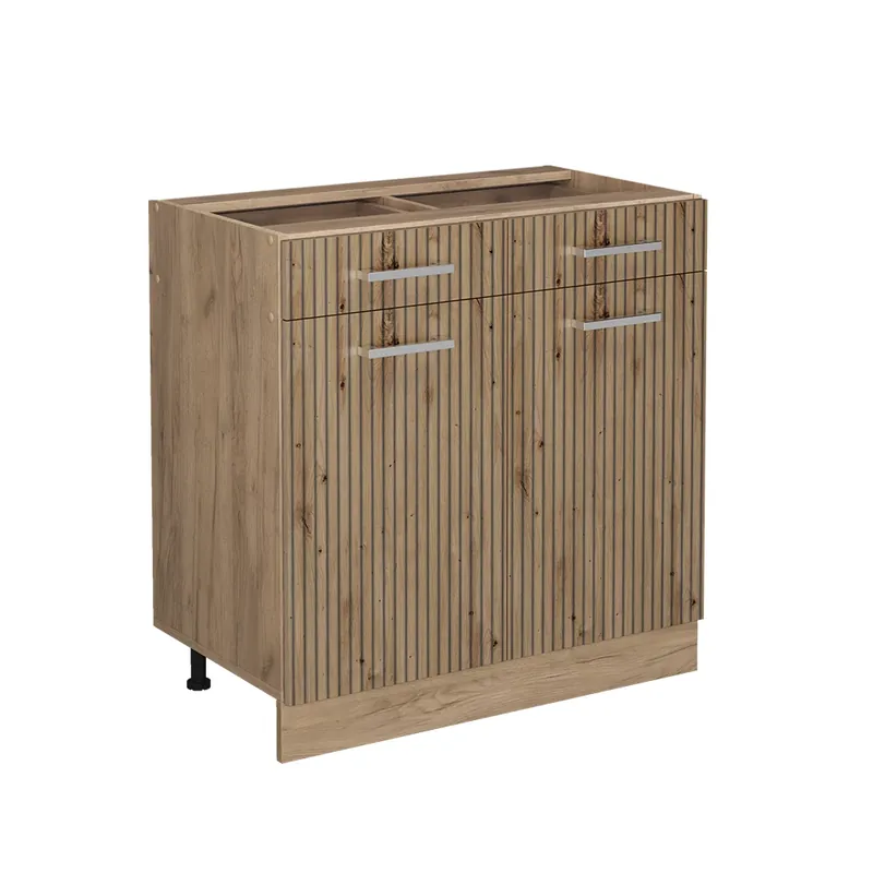 Výprodej Spodní skříňka kuchyňské linky R-Line Řemeslný dub 80 cm bez pracovní desky Vicco