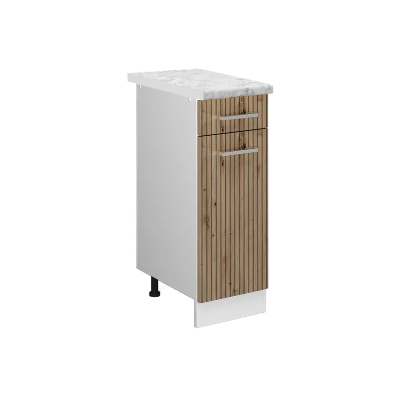 Spodní skříňka kuchyňské linky R-Line Řemeslný dub 30 cm s pracovní deskou Vicco Vrácení Zdarma