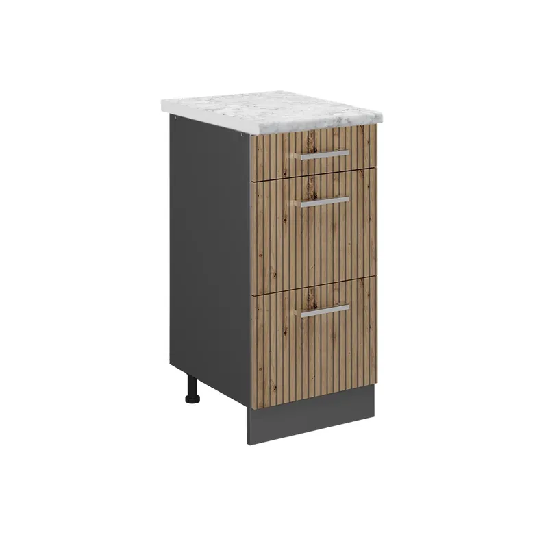 Spodní skříňka kuchyňské linky R-Line Řemeslný dub 40 cm PD Mramor Vicco Hit Sezóny