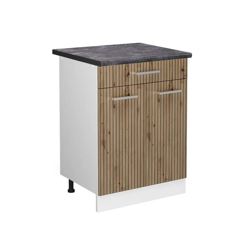 Originální Spodní skříňka kuchyňské linky R-Line Řemeslný dub 60 cm se zásuvkou, PD Antracit Vicco