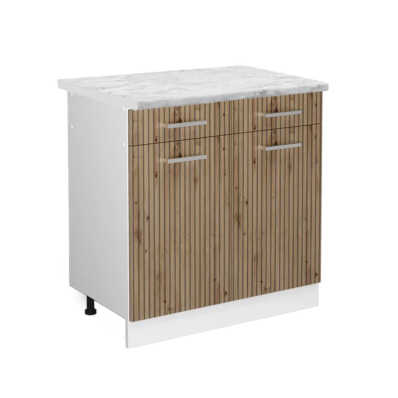 Oblíbený Spodní skříňka kuchyňské linky R-Line Řemeslný dub 80 cm , PD Mramor Vicco