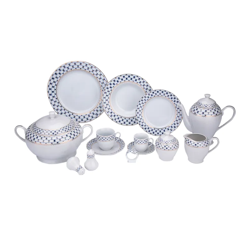 Cenová Bomba TEMPO-KONDELA GARIDA TYP 1, jídelní sada, set 57 ks, porcelán P1, poškozené zboží