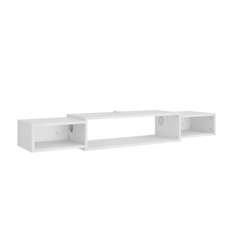 Pouze Dnes Nízký nábytek pod televizi Nordic Bílá 139.7 x 20.3 cm s otevřenými policemi Vicco