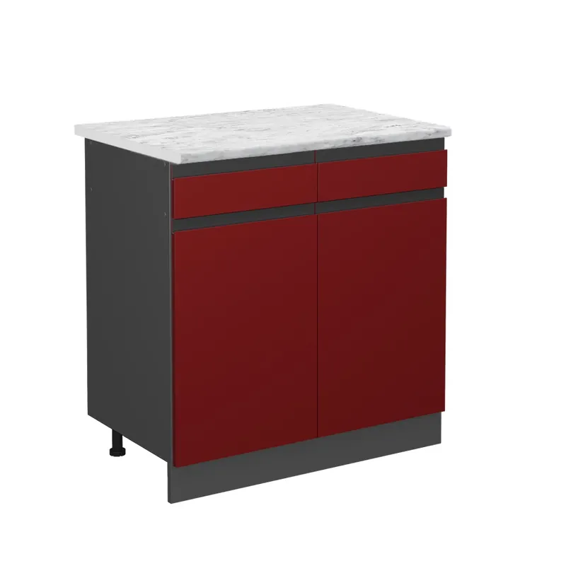 Pouze Dnes Spodní skříňka kuchyňské linky R-Line Červená 80 cm PD Mramor Vicco