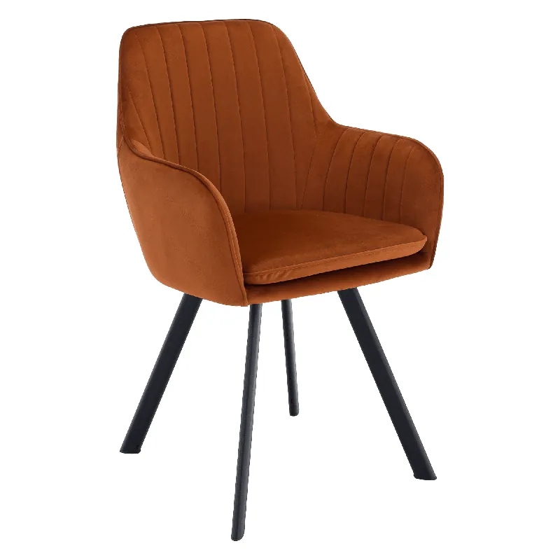 Sezónní Sleva Designové křeslo, terakota Velvet látka, AURIL RP1, rozbalené zboží