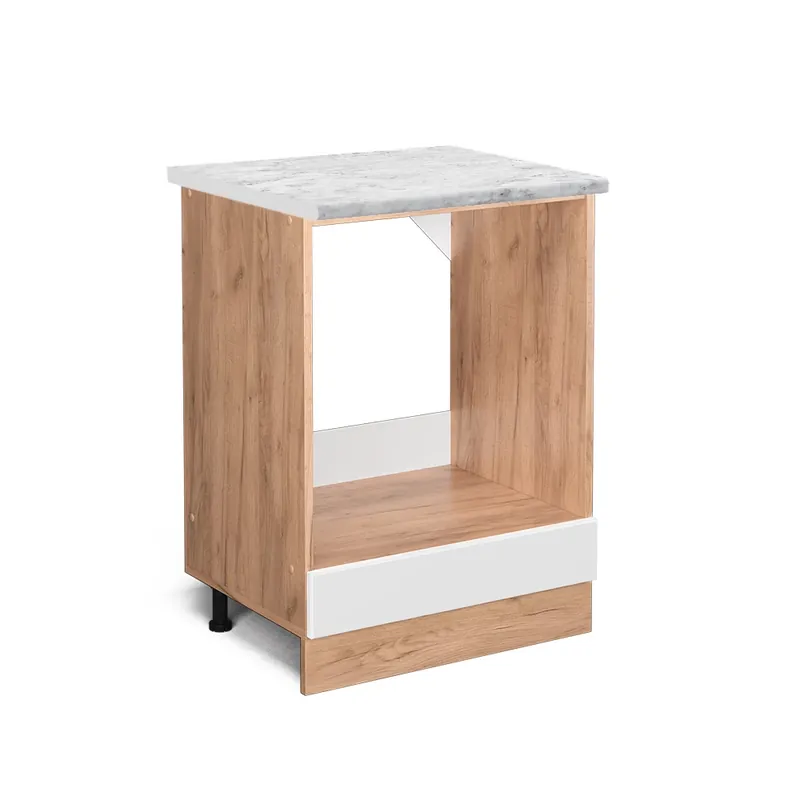 Skříňka na vestavěnou troubu R-Line Bílá vysoký lesk 60 cm PD Mramor Vicco Originální