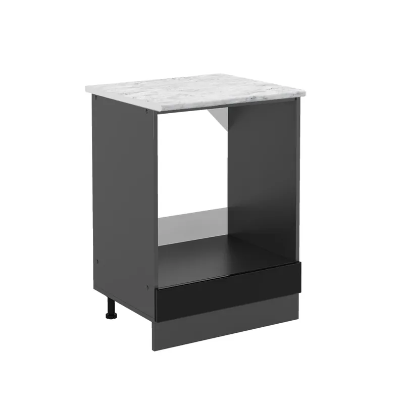 Výhodná Nabídka Skříňka na vestavěnou troubu R-Line Černý vysoký lesk 60 cm PD Mramor Vicco