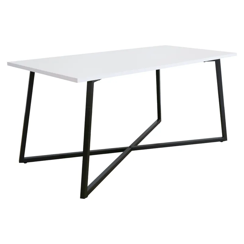 Konferenční stolek, bílá/černá, BERTEL Rychlé Dodání