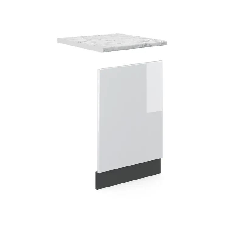 Výprodej Přední panel R-Line Bílá vysoký lesk 45 cm , PD Mramor Vicco
