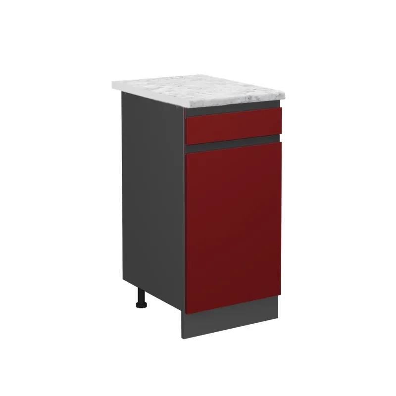 Finální Výprodej Spodní skříňka kuchyňské linky R-Line Červená 40 cm PD Mramor Vicco