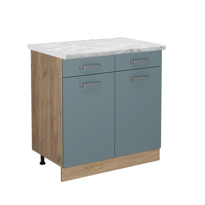 Super Cena Spodní skříňka kuchyňské linky R-Line Modrošedá 80 cm PD Mramor Vicco
