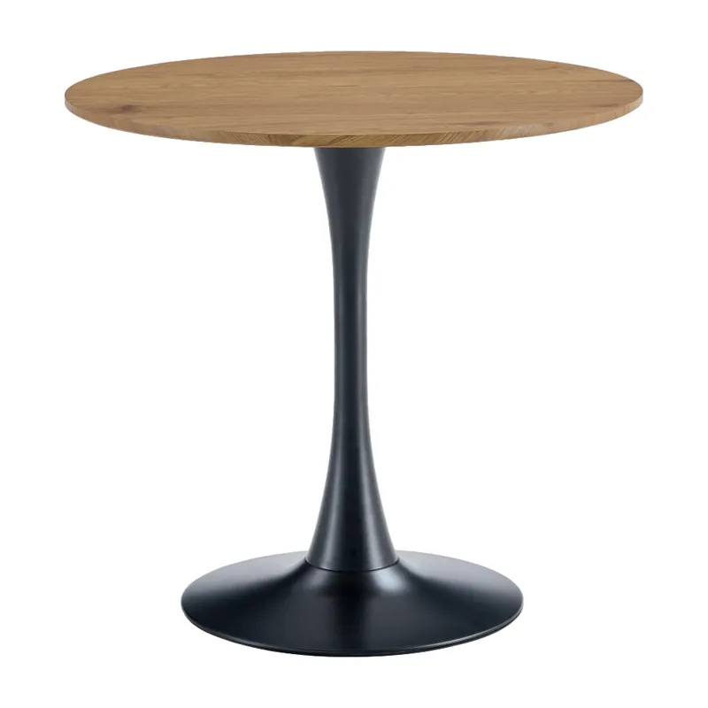 Značkový Jídelní stůl, dub/černá, průměr 80 cm, REVENTON NEW