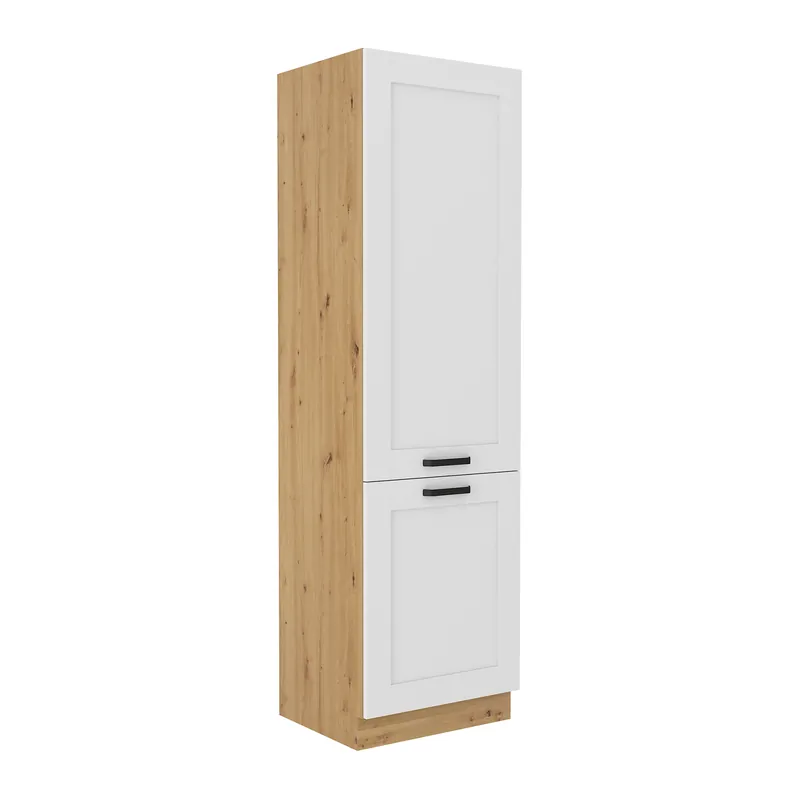 Skříňka na vestavnou chladničku, dub artisan/bílá, LULA 60 LO-210 2F Autentický
