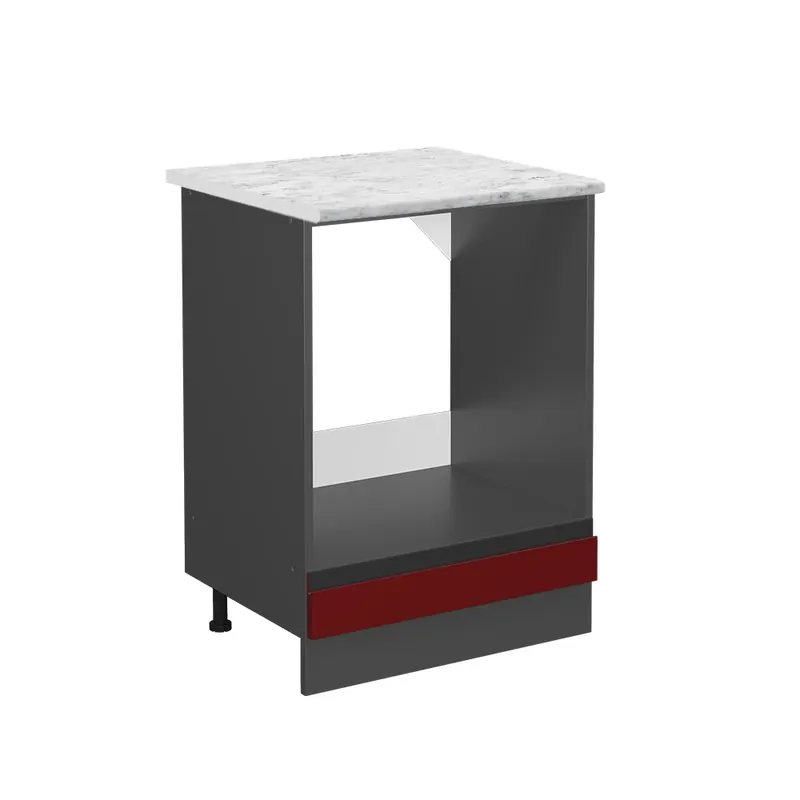 Skříňka na vestavěnou troubu R-Line Červená 60 cm PD Mramor Vicco Sezónní Sleva