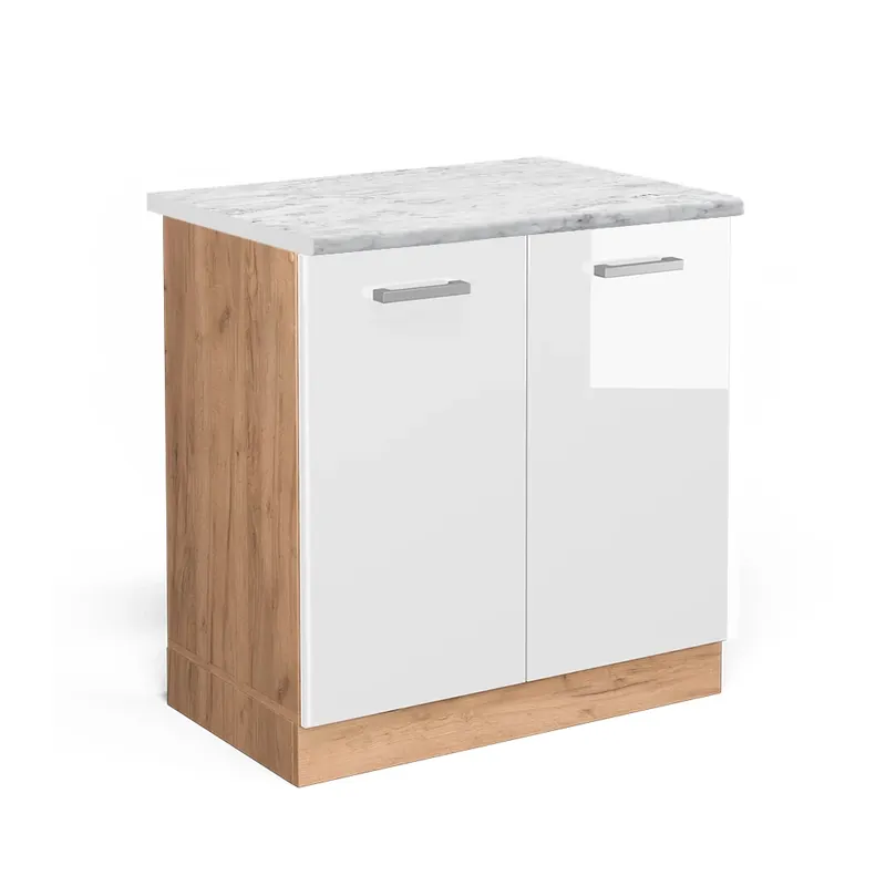 Ihned K Objednání Skříňka pod dřez R-Line Bílá vysoký lesk 80 cm PD Mramor Vicco