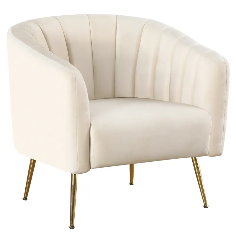 Nejlepší Cena Designové křeslo, béžová Velvet látka/gold chrom-zlatý, BAGY
