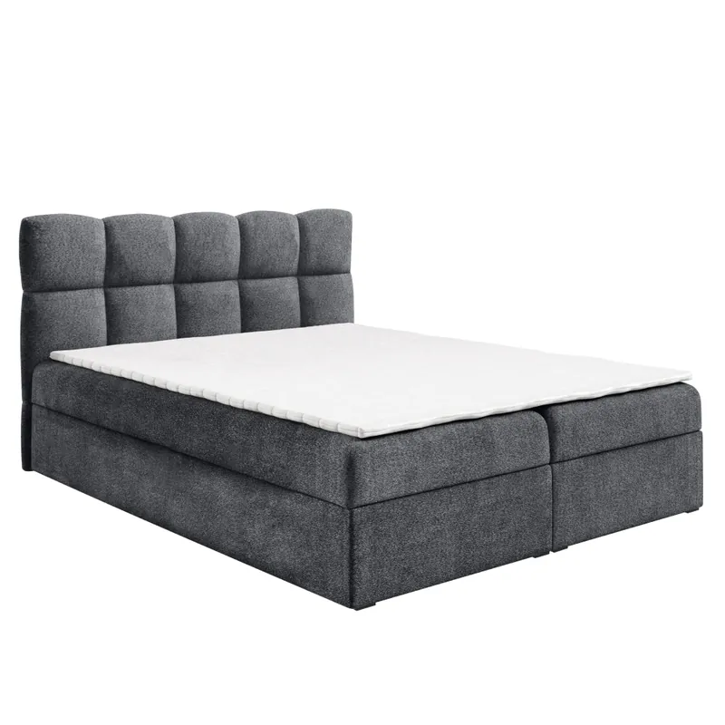 Boxspringová postel, 120x200, tmavě šedá, NEGRY Finální Výprodej