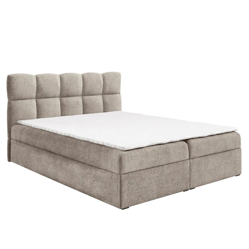 Boxspringová postel, 140x200, šedoběžová Taupe, NEGRY Značkový