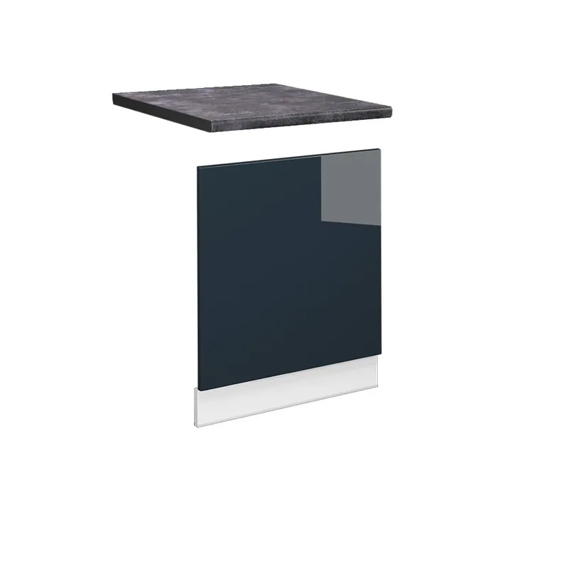 Přímo Od Výrobce Přední panel Fame-Line Tmavě modrá s vysokým leskem 60 cm , PD Antracit Vicco