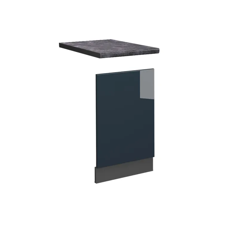 Ověřený Přední panel Fame-Line Tmavě modrá s vysokým leskem 45 cm , PD Antracit Vicco