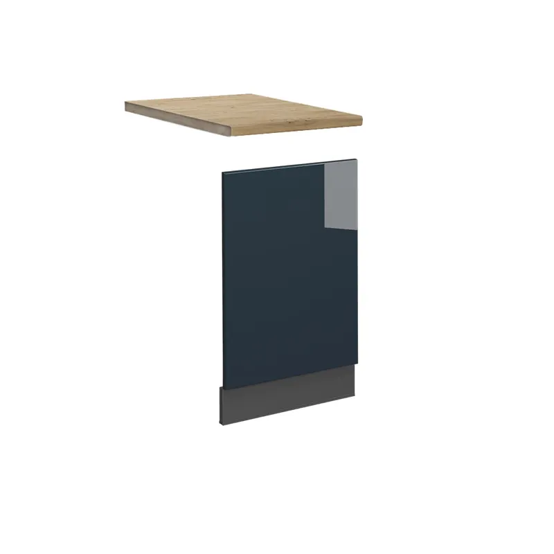 Výprodej Přední panel Fame-Line Tmavě modrá s vysokým leskem 45 cm , PD Dub Vicco