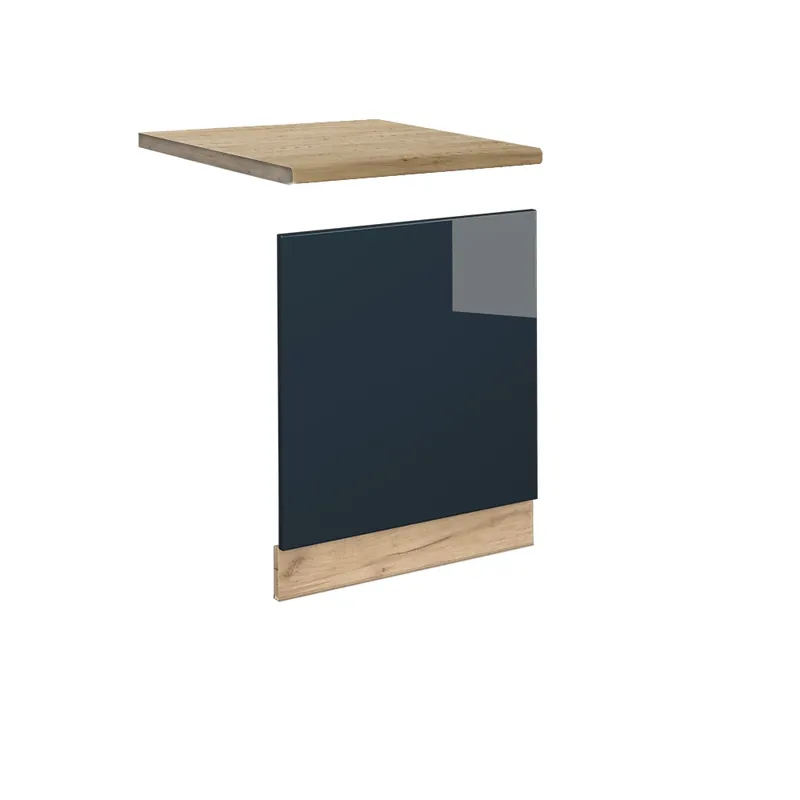 Tovární Cena Přední panel Fame-Line Tmavě modrá s vysokým leskem 60 cm , PD Dub Vicco