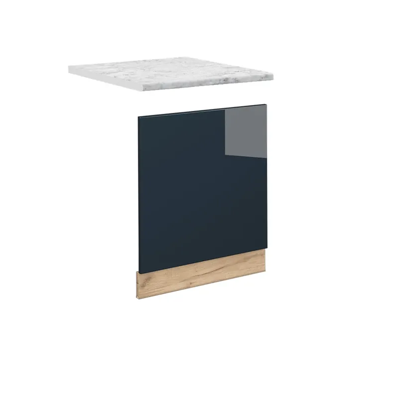 Přední panel Fame-Line Tmavě modrá s vysokým leskem 60 cm , PD Mramor Vicco Vysoce Kvalitní