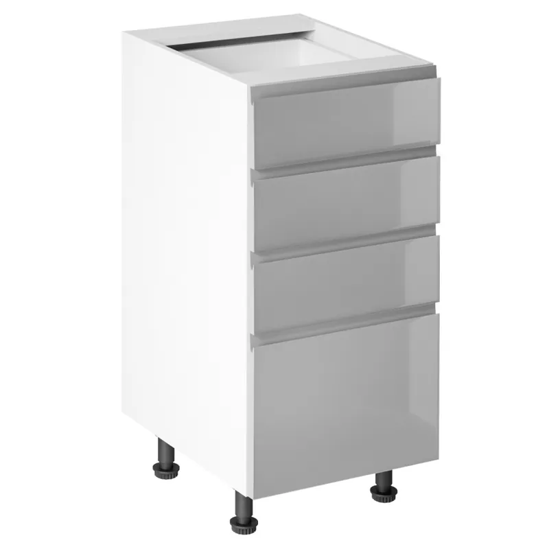 Doprava Zdarma Spodní skříňka, bílá/šedá extra vysoký lesk HG, AURORA D40S4