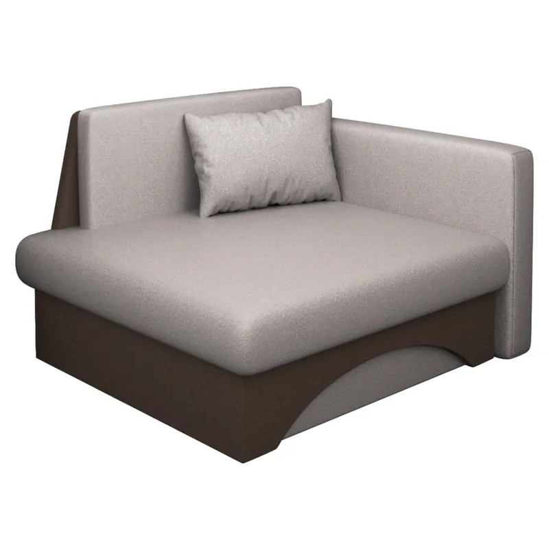 Rozkládací křeslo, béžovošedá Taupe/hnědá, KUBOŠ NEW UNI Oblíbený