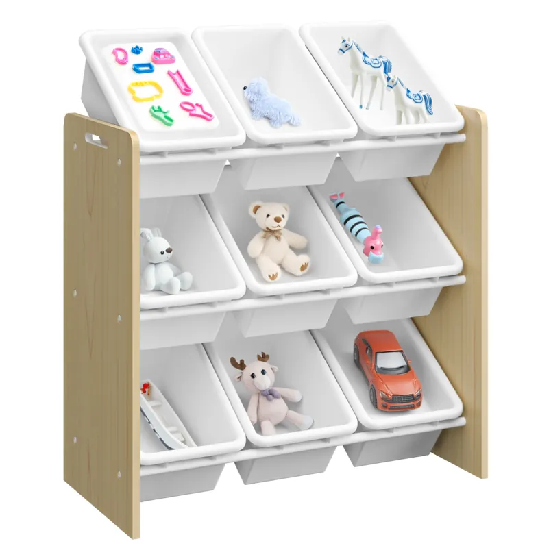 Vysoce Kvalitní Organizér/regál na hračky, přírodní/bílá, BOIS