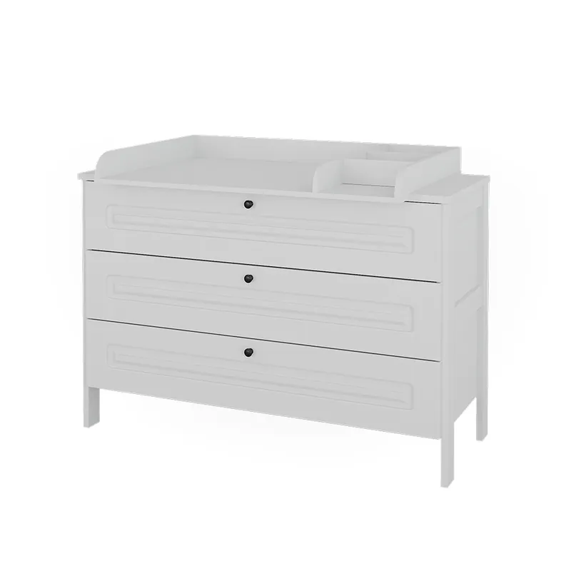 Přebalovací pult Ajaton Bílá 133 x 98.4 cm se 3 zásuvkami Vitalispa Výhodná Nabídka