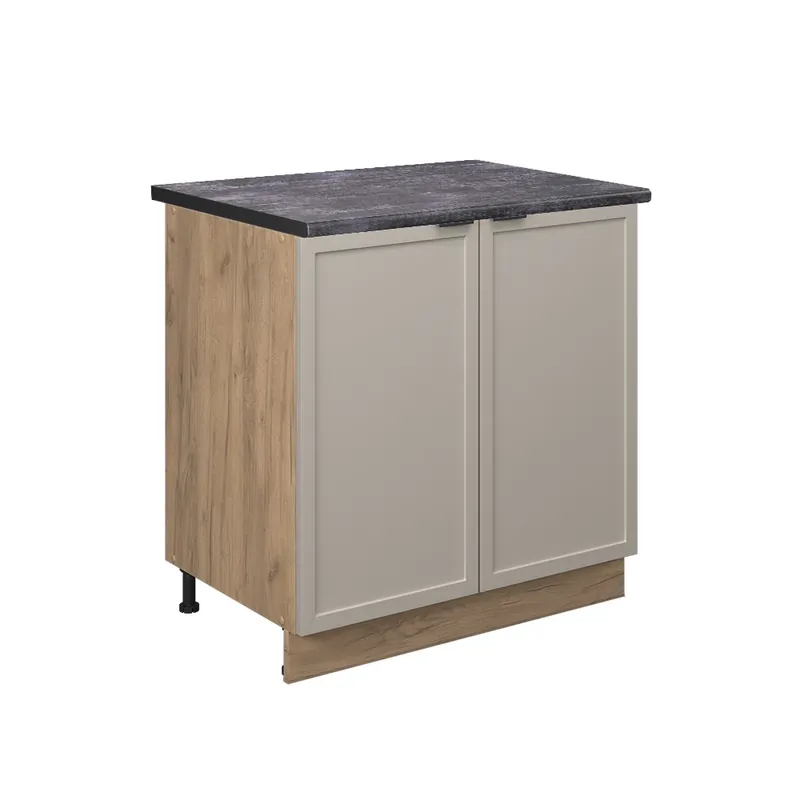 Značkový Spodní skříňka kuchyňské linky Fame-Line GreyBeige 80 cm s policí, PD Antracit Vicco
