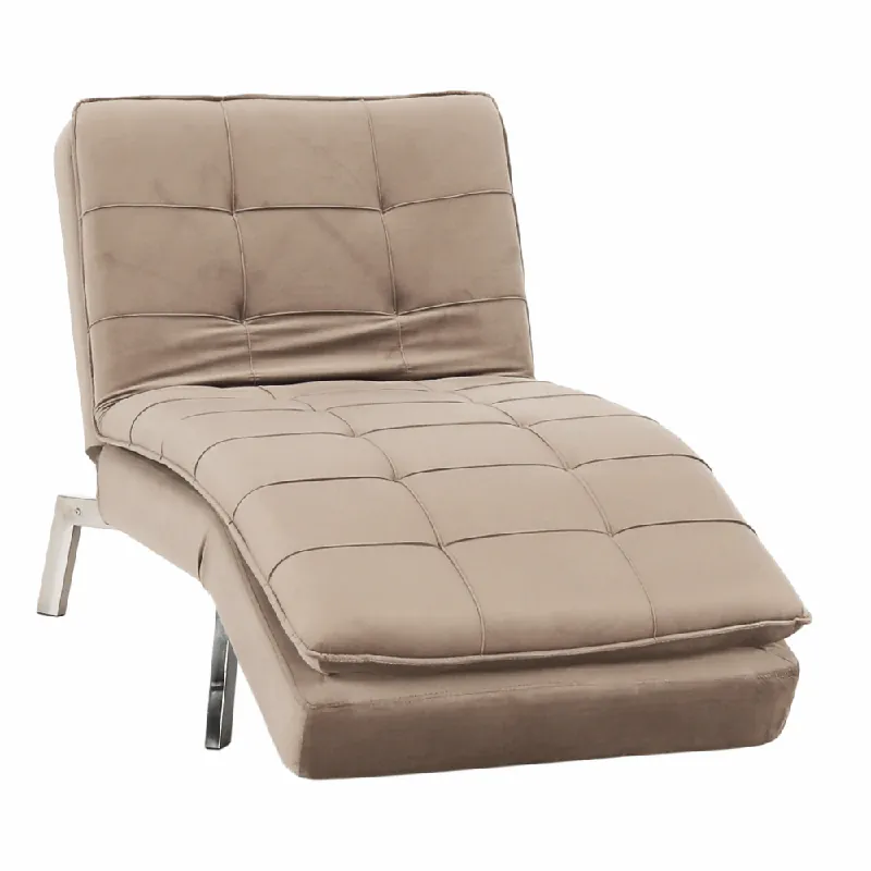 Cenová Bomba Rozkládací křeslo, šedohnědá Taupe Velvet látka/chrom, REMAN R2, rozbalené zboží