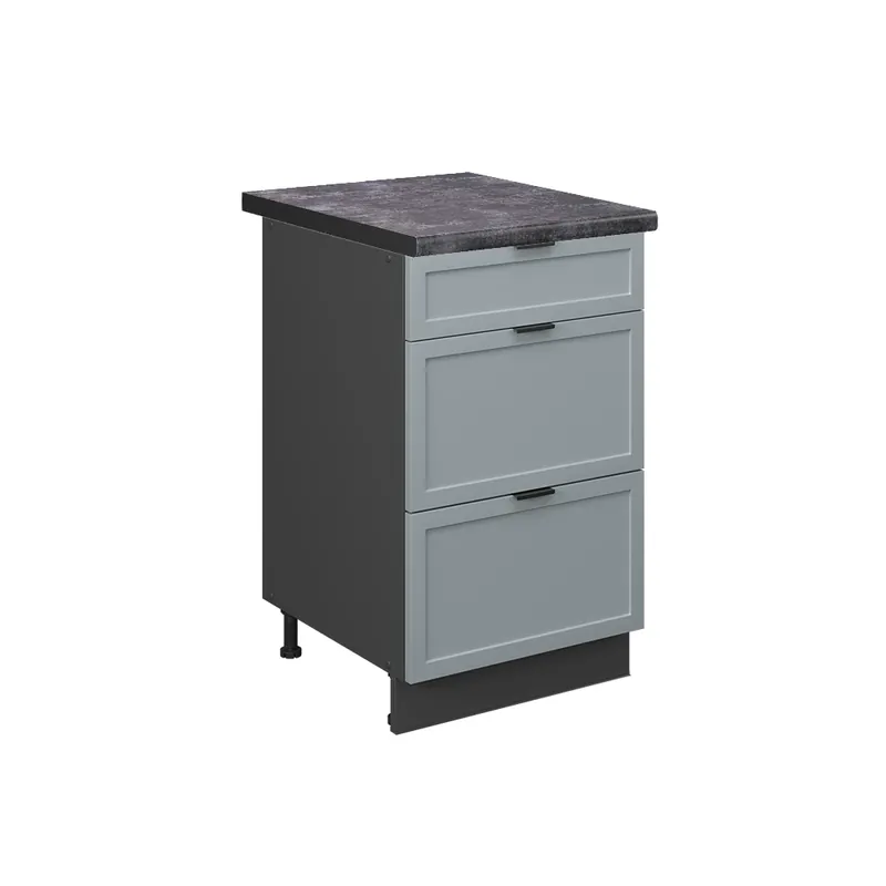 Speciální Cena Spodní skříňka kuchyňské linky Fame-Line Světle modrošedá/Antracit 50 cm, PD Antracit Vicco