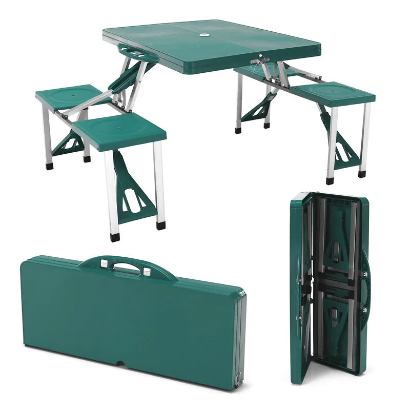 Kempinkový skládací kufříkový set 134cm, zelený, HORT P5, poškozené zboží Dokud Zásoby Vydrží