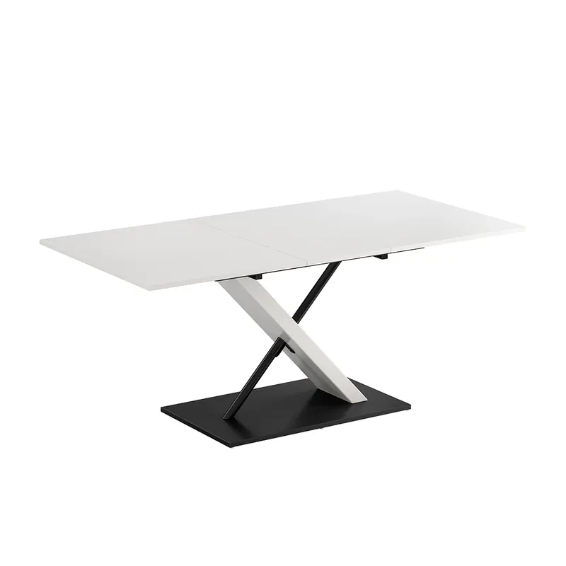 Jídelní stůl Herta Bílá/černá 140 x 90 cm Rozšiřitelný Vicco Jen Po Omezenou Doba