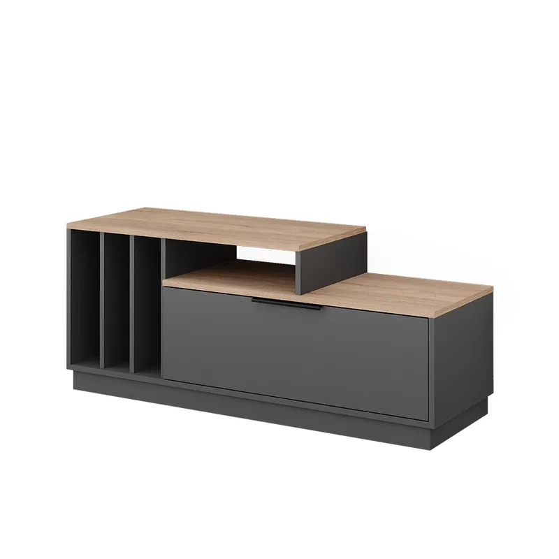 Lowboard Betti Anthracite/Sonoma 120 x 49.9 cm s 1 dveřmi Vicco Cenově Výhodný