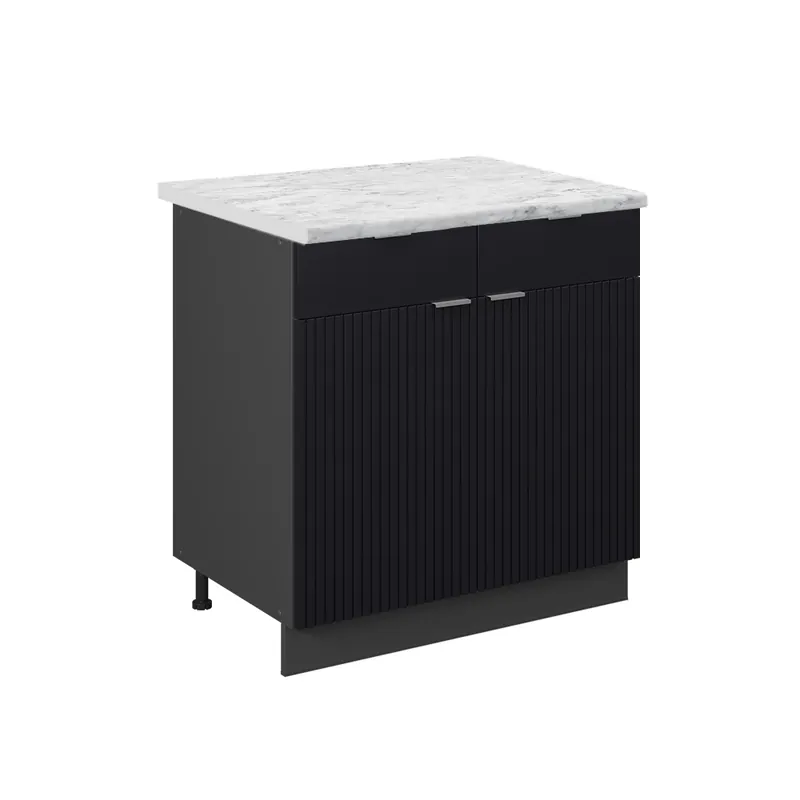 Oblíbený Spodní skříňka kuchyňské linky Fame-Line Černý pruhovaný 80 cm , PD Mramor Vicco