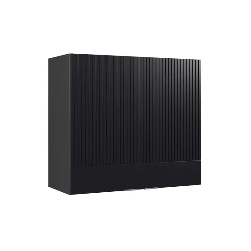 Skleněná kuchyňská skříňka Fame-Line Černý pruhovaný 80 cm Vicco Akce
