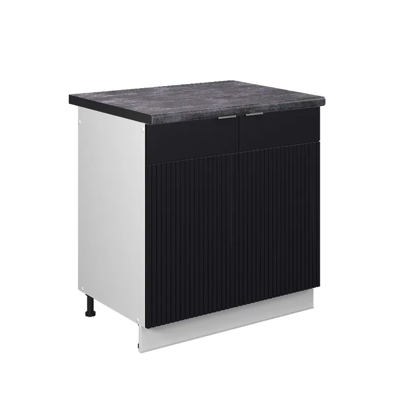 Originální Skříňka pod dřez Fame-Line Černý pruhovaný 80 cm , PD Antracit Vicco