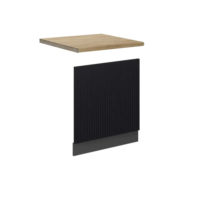 Přední panel Fame-Line Černý pruhovaný 60 cm , PD Dub Vicco Cenová Bomba