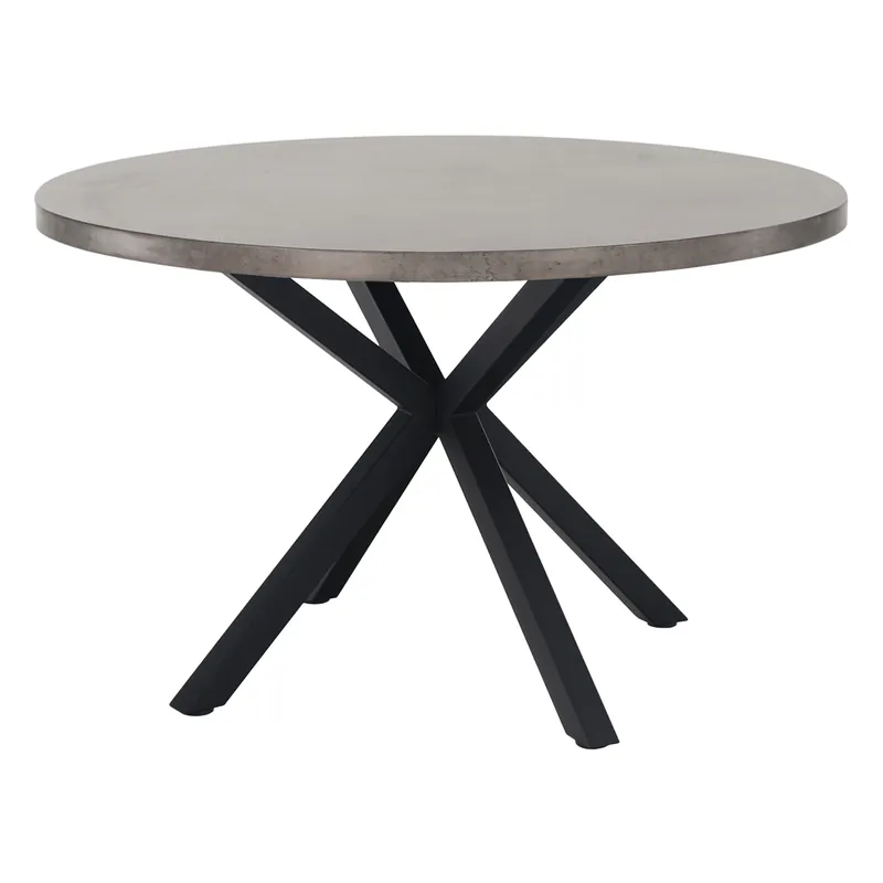 Super Cena Jídelní stůl, beton/černá, průměr 120 cm, MEDOR P4, poškozené zboží