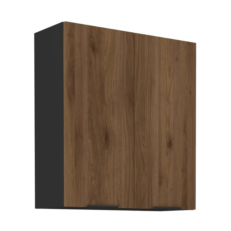 Horní skříňka, ořech okapi/černá, MENZO 80 G-90 2F R1, rozbalené zboží Aktuální