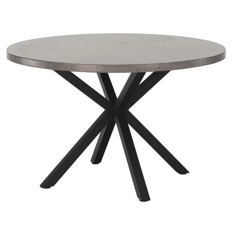 Nová Kolekce Jedálenský stůl, betón / čierna, průměr 120 cm, MEDOR P7, poškozené zboží