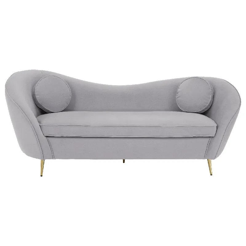 Designový 3-sed, šedá Velvet látka/gold chrom zlatá, EZIO TYP 3 Nejlepší Cena