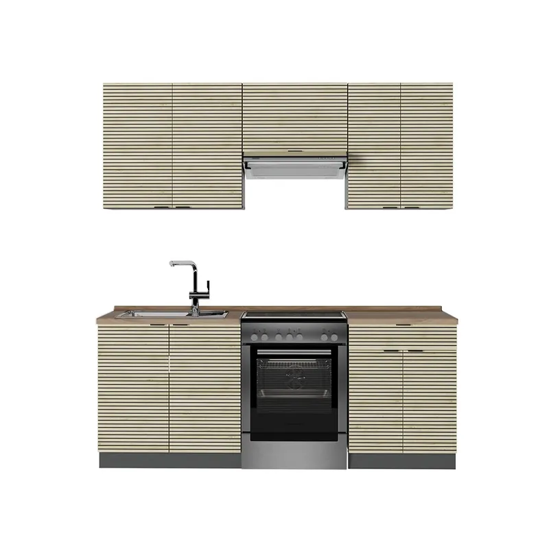 Tovární Cena Kuchyňský kout Fame-Line Dubový panel/antracit 200 cm , PD Dub Vicco