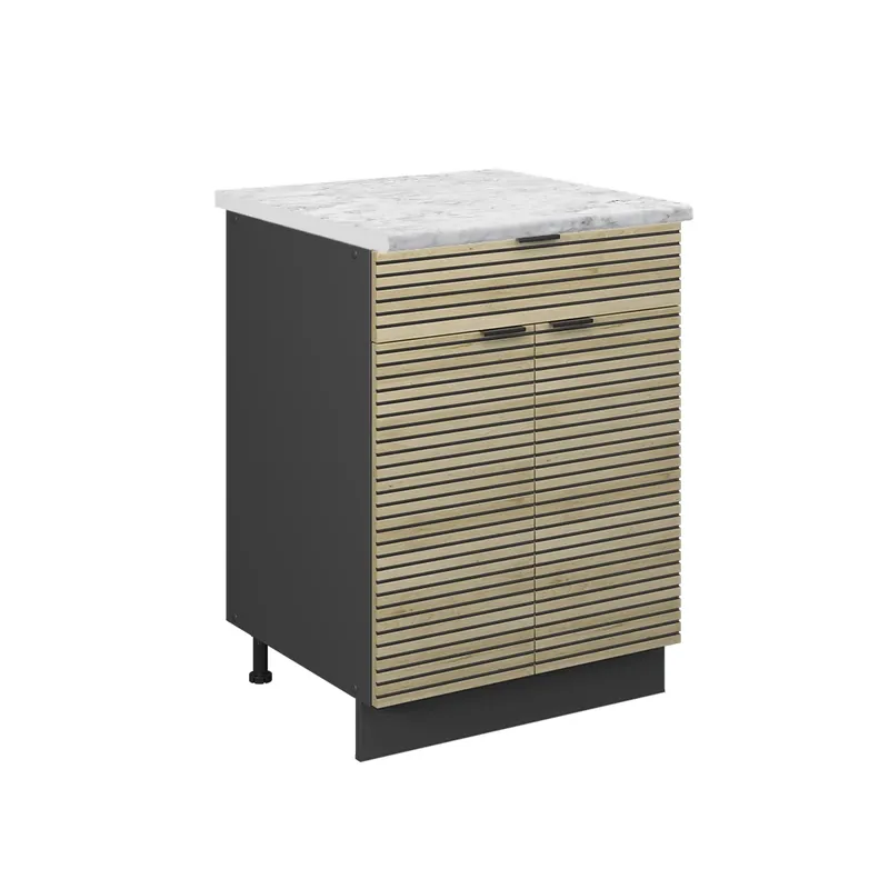 Spodní skříňka kuchyňské linky Fame-Line Dubový panel 60 cm se zásuvkou, PD Mramor Vicco Finální Výprodej
