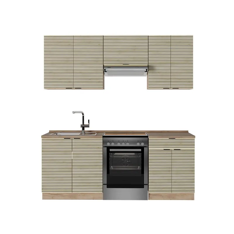 Sleva Kuchyňský kout Fame-Line Dubový panel / dub Goldkraft 200 cm , PD Dub Vicco